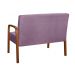Poltrona Namoradeira 2 Lugares Lara - Veludo Roxo