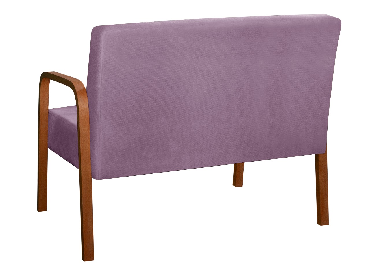 Poltrona Namoradeira 2 Lugares Lara - Veludo Roxo