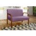 Poltrona Namoradeira 2 Lugares Lara - Veludo Roxo