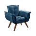 Poltrona Opala Decorativa - Linho Azul