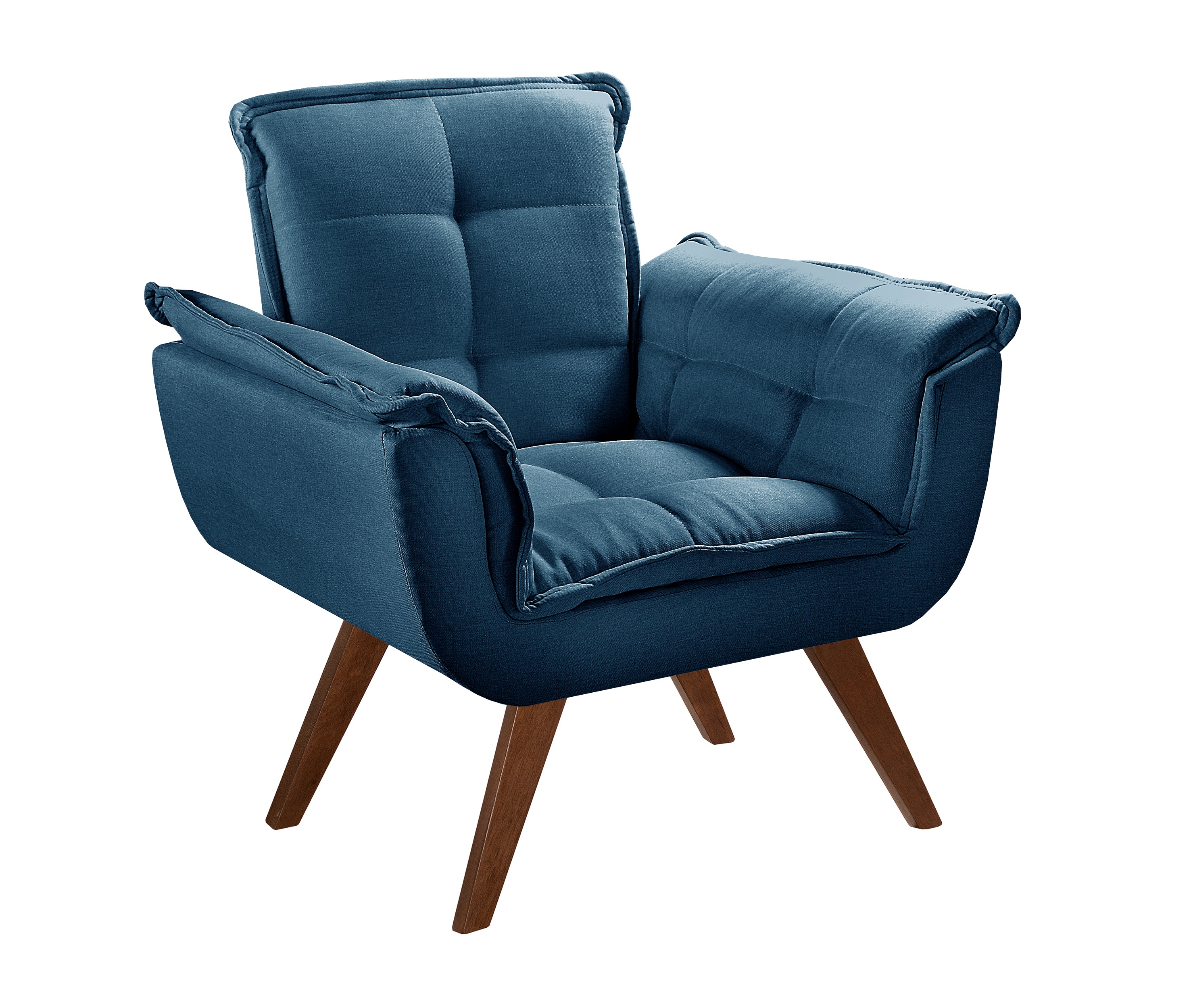 Poltrona Opala Decorativa - Linho Azul
