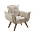Poltrona Opala Decorativa - Linho Bege