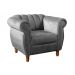 Poltrona Realeza Chesterfield Cadeira Vintage Decoração Retrô - Suede Azul Marinho