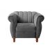 Poltrona Realeza Chesterfield Cadeira Vintage Decoração Retrô - Suede Azul Marinho