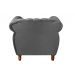 Poltrona Realeza Chesterfield Cadeira Vintage Decoração Retrô - Suede Azul Marinho