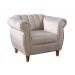 Poltrona Realeza Chesterfield Cadeira Vintage Decoração Retrô - Suede Bege Claro