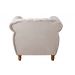 Poltrona Realeza Chesterfield Cadeira Vintage Decoração Retrô - Suede Bege Claro