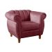 Poltrona Realeza Chesterfield Cadeira Vintage Decoração Retrô - Suede Bordô