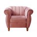 Poltrona Realeza Chesterfield Cadeira Vintage Decoração Retrô - Suede Rosa