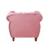 Poltrona Realeza Chesterfield Cadeira Vintage Decoração Retrô - Suede Rosa