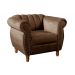 Poltrona Realeza Chesterfield Cadeira Vintage Decoração Retrô - Veludo Marrom