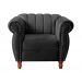 Poltrona Realeza Chesterfield Cadeira Vintage Decoração Retrô - Veludo Preto
