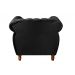 Poltrona Realeza Chesterfield Cadeira Vintage Decoração Retrô - Veludo Preto