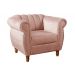 Poltrona Realeza Chesterfield Cadeira Vintage Decoração Retrô - Veludo Rosê