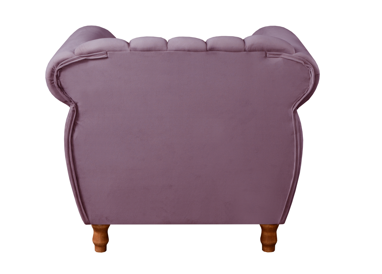 Poltrona Realeza Chesterfield Cadeira Vintage Decoração Retrô - Veludo Roxo