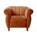 Poltrona Realeza Chesterfield Cadeira Vintage Decoração Retrô - Veludo Terracota