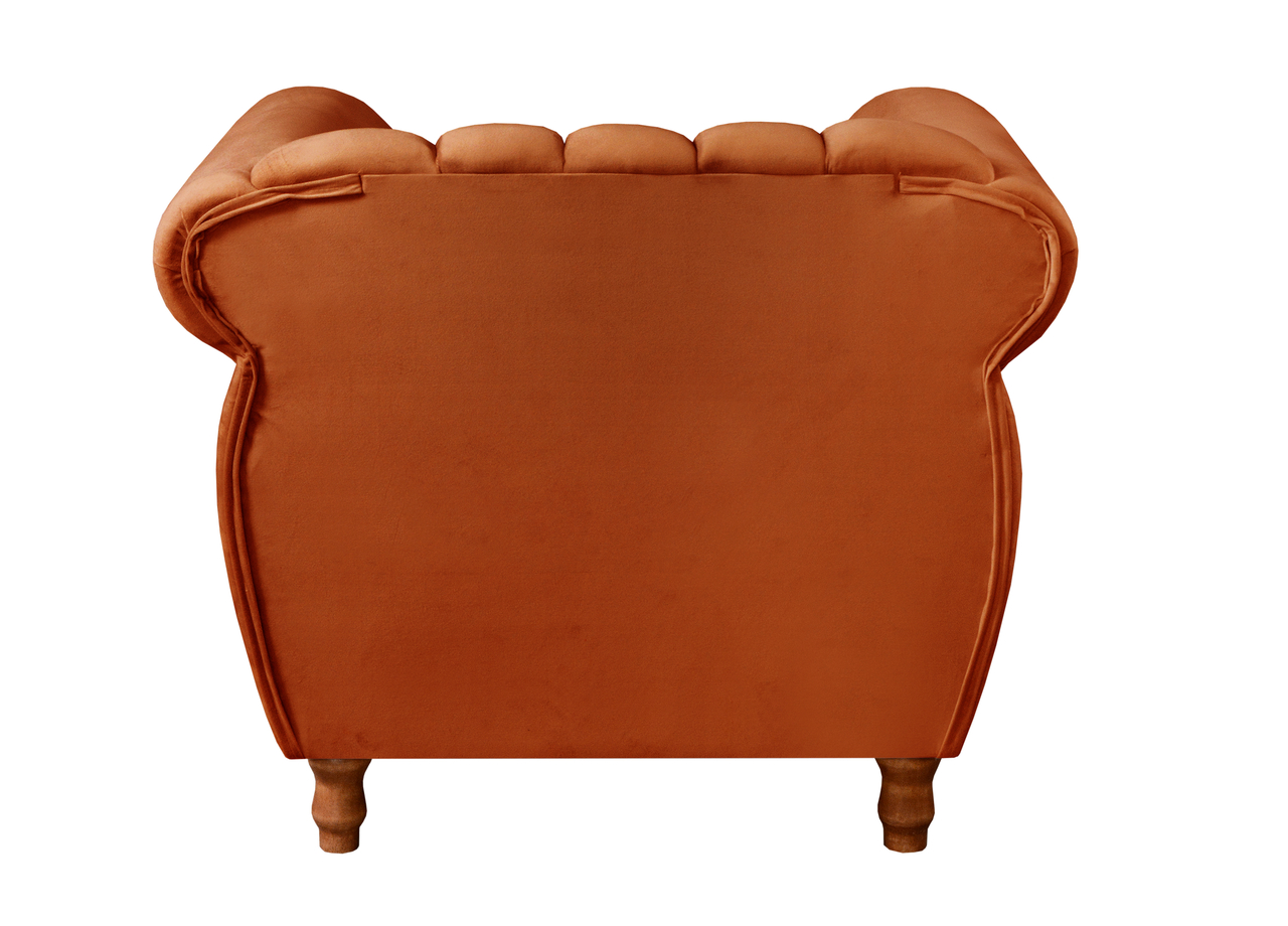 Poltrona Realeza Chesterfield Cadeira Vintage Decoração Retrô - Veludo Terracota