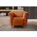 Poltrona Realeza Chesterfield Cadeira Vintage Decoração Retrô - Veludo Terracota