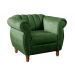 Poltrona Realeza Chesterfield Cadeira Vintage Decoração Retrô - Veludo Verde