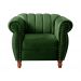 Poltrona Realeza Chesterfield Cadeira Vintage Decoração Retrô - Veludo Verde