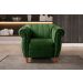 Poltrona Realeza Chesterfield Cadeira Vintage Decoração Retrô - Veludo Verde