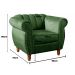 Poltrona Realeza Chesterfield Cadeira Vintage Decoração Retrô - Veludo Verde