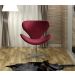Poltrona Swan Giratória De Alumínio Ísis - Suede Bordô