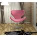 Poltrona Swan Giratória De Alumínio Ísis - Suede Rosa