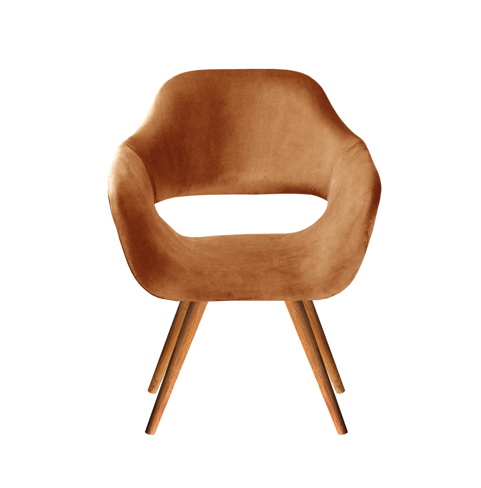 Poltrona Zara - Veludo Terracota