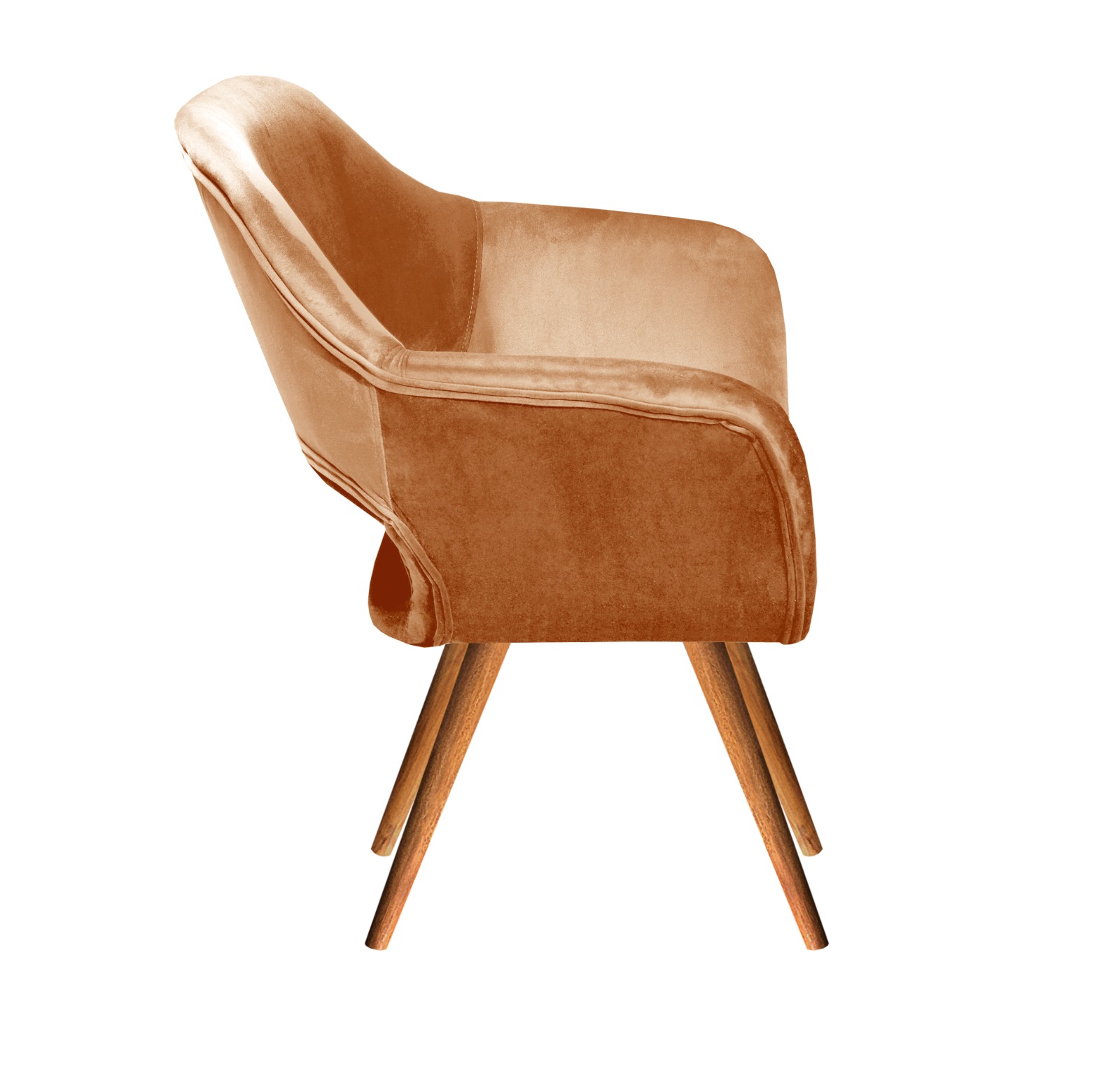 Poltrona Zara - Veludo Terracota