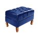 Puff Banqueta Capitonê Chesterfield Apoio Para Os Pés - Couríssimo Azul