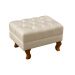 Puff Banqueta Capitonê Chesterfield Apoio Para Os Pés - Couríssimo Bege