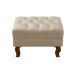 Puff Banqueta Capitonê Chesterfield Apoio Para Os Pés - Couríssimo Bege