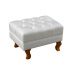 Puff Banqueta Capitonê Chesterfield Apoio Para Os Pés - Couríssimo Branco