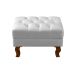 Puff Banqueta Capitonê Chesterfield Apoio Para Os Pés - Couríssimo Branco