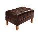 Puff Banqueta Capitonê Chesterfield Apoio Para Os Pés - Couríssimo Café