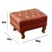 Puff Banqueta Capitonê Chesterfield Apoio Para Os Pés - Couríssimo Caramelo