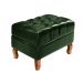 Puff Banqueta Capitonê Chesterfield Apoio Para Os Pés - Couríssimo Verde