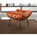 Puff Costela Base Fixa - Veludo Terracota