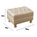 Puff Decorativo Capitonê Chesterfield - Couríssimo Bege