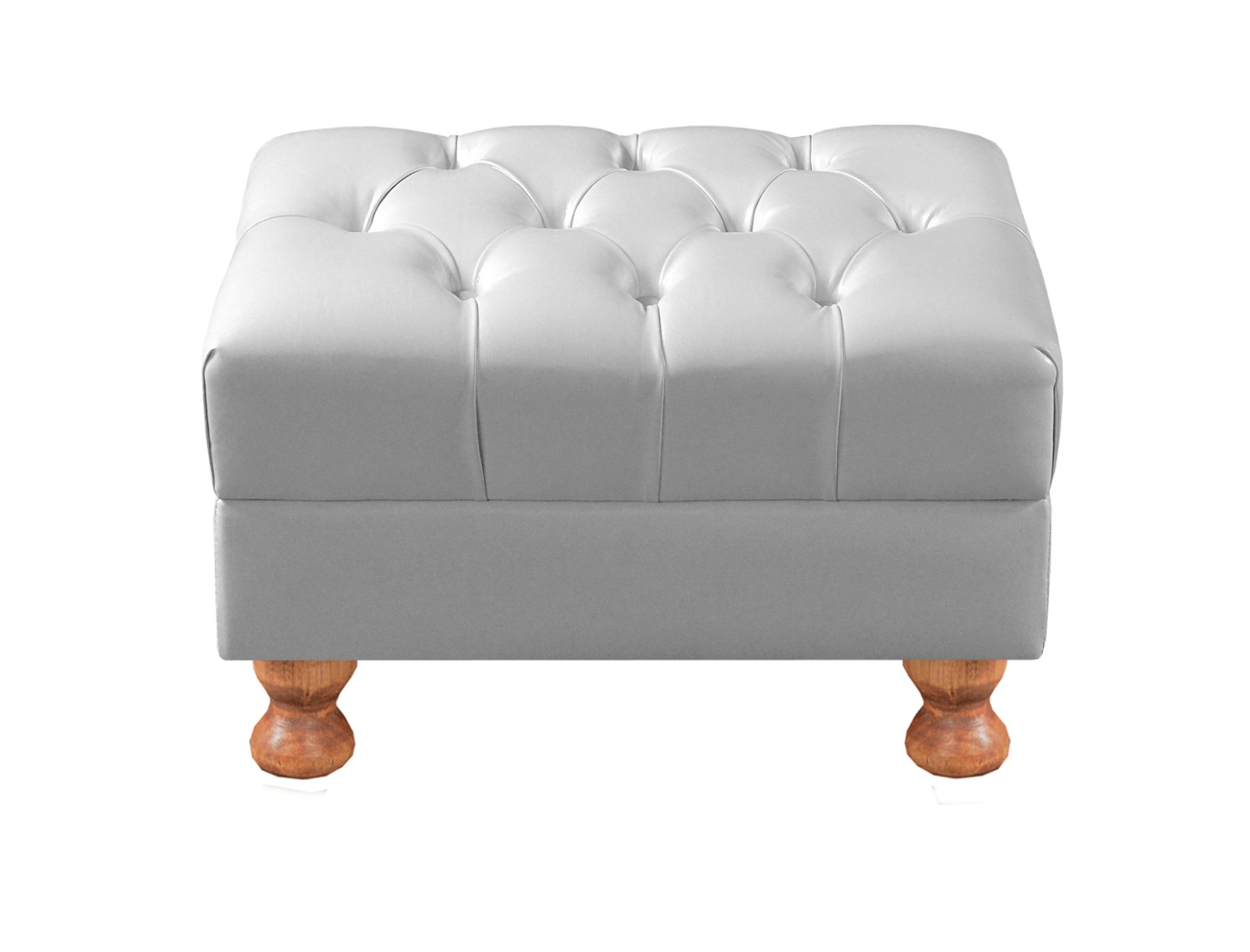 Puff Decorativo Capitonê Chesterfield - Couríssimo Branco