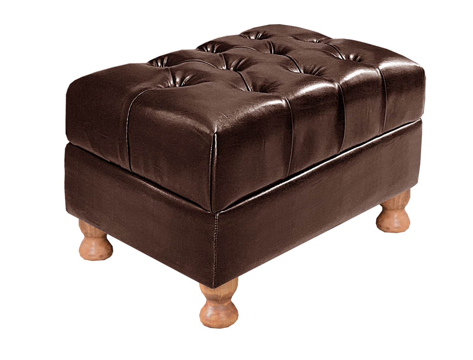 Puff Decorativo Capitonê Chesterfield - Couríssimo Café