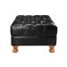 Puff Decorativo Capitonê Chesterfield - Couríssimo Preto