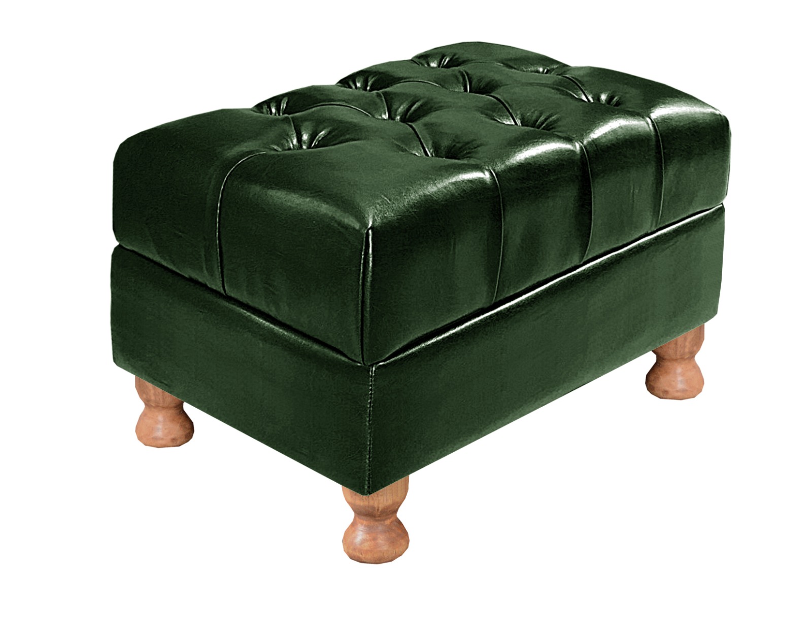 Puff Decorativo Capitonê Chesterfield - Couríssimo Verde
