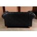 Sofá 2 Lugares Chesterfield Capitonê Com Puff Decorativo Luís Xv Apoio De Pés - Couríssimo Preto