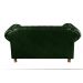 Sofá 2 Lugares Chesterfield Capitonê Com Puff Decorativo Luís Xv Apoio De Pés - Couríssimo Verde