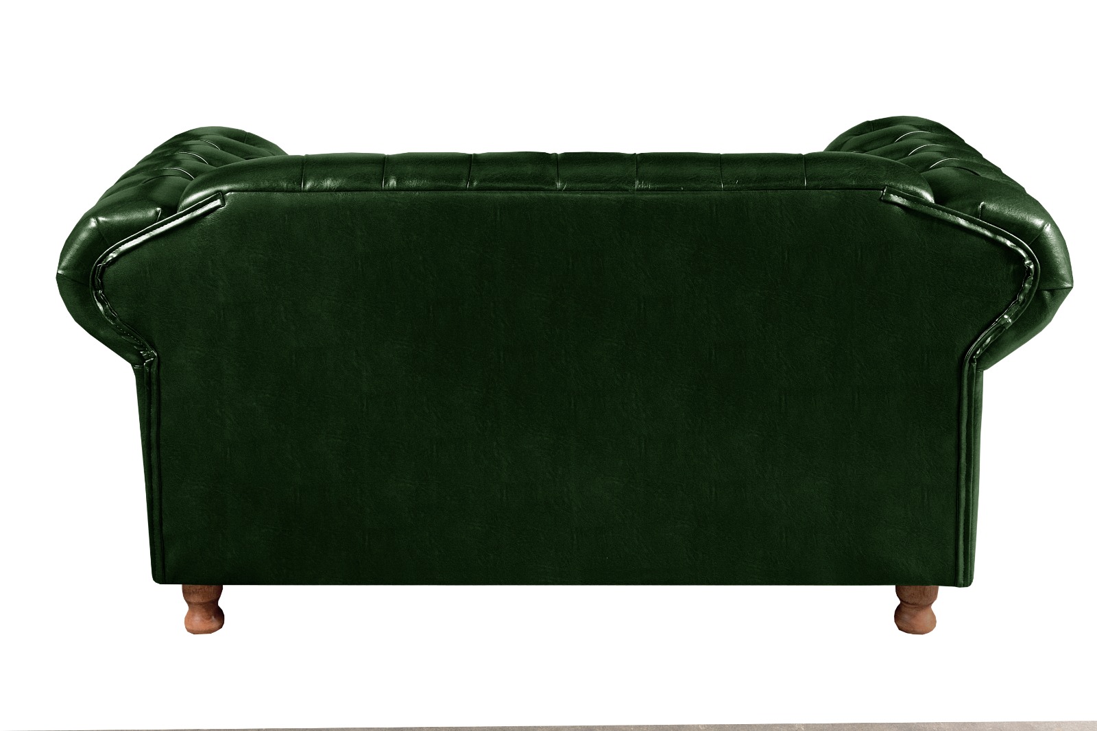 Sofá 2 Lugares Chesterfield Capitonê Com Puff Decorativo Luís Xv Apoio De Pés - Couríssimo Verde