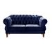 Sofá 2 Lugares Chesterfield Capitonê Duquesa Clássico - Suede Azul