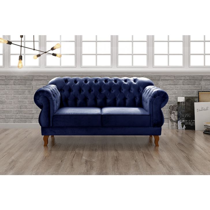 Sofa deals chesterfield azul