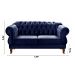 Sofá 2 Lugares Chesterfield Capitonê Duquesa Clássico - Suede Azul